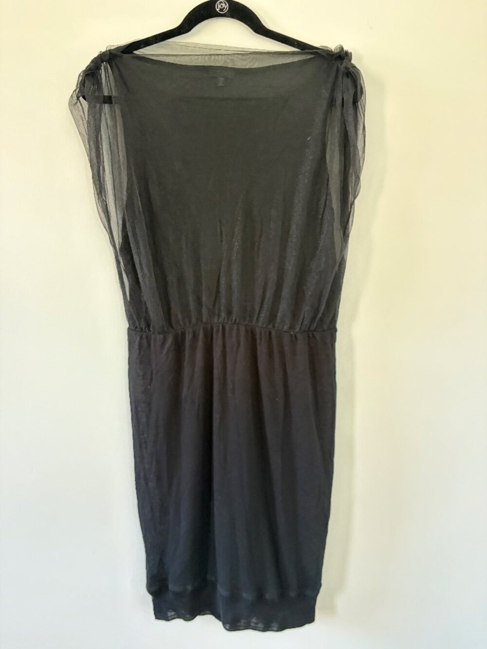 Clu Black Shimmer Ruched Tunic
